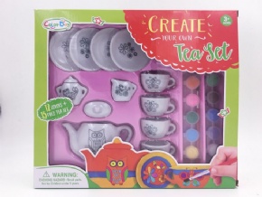 DIY painted graffiti teapot set