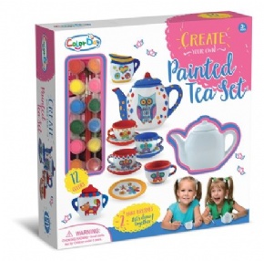 DIY painted graffiti teapot set