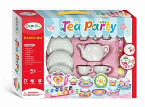 DIY painted graffiti tea set