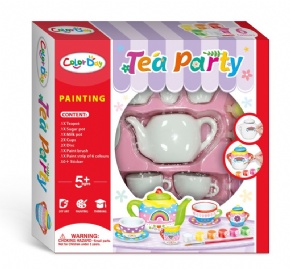 DIY painted graffiti tea set