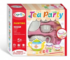 DIY painted graffiti tea set