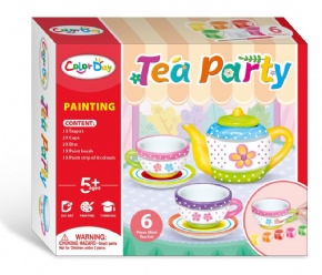 DIY painted graffiti tea set