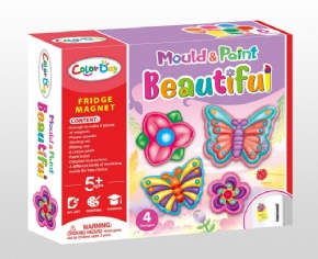 DIY石膏彩绘玩具冰箱贴-花朵