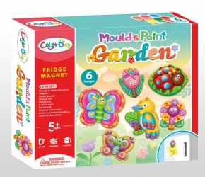 DIY石膏彩绘玩具冰箱贴-花园