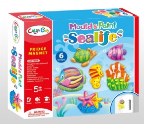 DIY石膏彩绘玩具冰箱贴-海洋