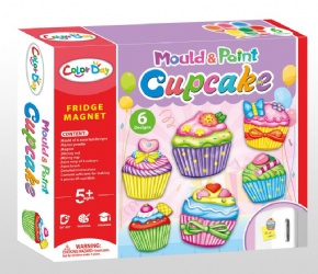 DIY石膏彩绘玩具冰箱贴-纸杯蛋糕