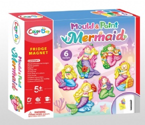 DIY石膏彩绘玩具冰箱贴-美人鱼公主