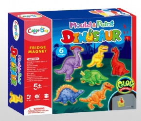 DIY石膏夜光彩绘玩具冰箱贴-恐龙