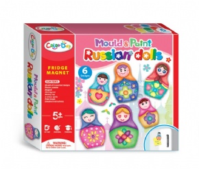 DIY石膏彩绘玩具冰箱贴-俄罗斯套娃