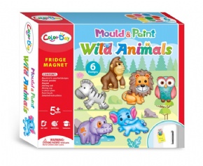 DIY石膏彩绘玩具冰箱贴-动物世界