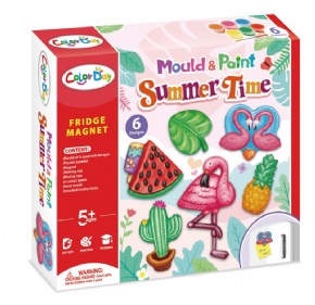 DIY石膏彩绘玩具冰箱贴-火烈鸟