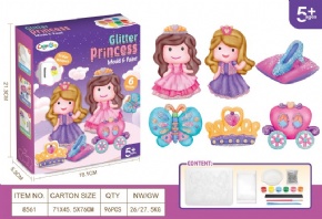 DIY Plaster painted toy fridge Magnet - Princess Glitter