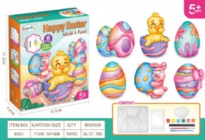 DIY Plaster Painted toy Fridge Magnet - Easter Eggs