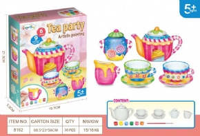 DIY painted graffiti teapot set