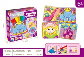 Mosaic number paste creative - Princess series