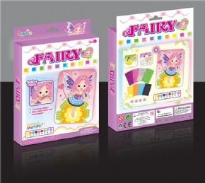 Mosaic number paste puzzle - Little fairy