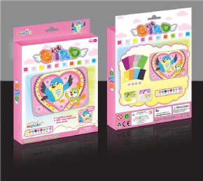 Mosaic number paste puzzle - Bird