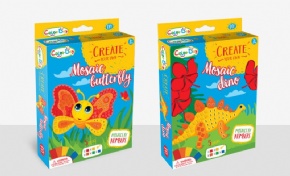 Mosaic number paste creative - Dinosaur/butterfly
