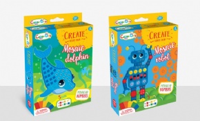 Mosaic number paste creative - Robot/dolphin